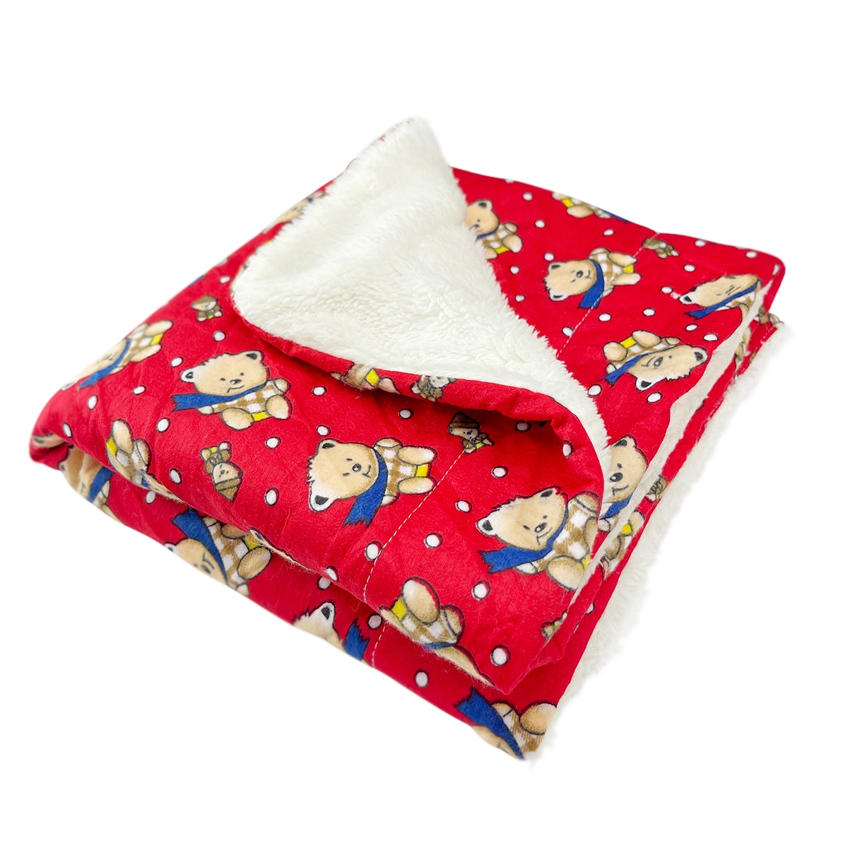 Klippo Pet - Blanket Winter Bear Double Layered Flannel Ultra Plush