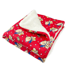 Klippo Pet - Blanket Winter Bear Double Layered Flannel Ultra Plush