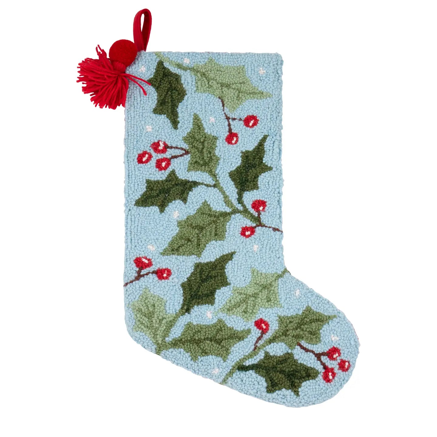 Peking HandiCraft - Stocking Holly With Tassel & Pom Pom