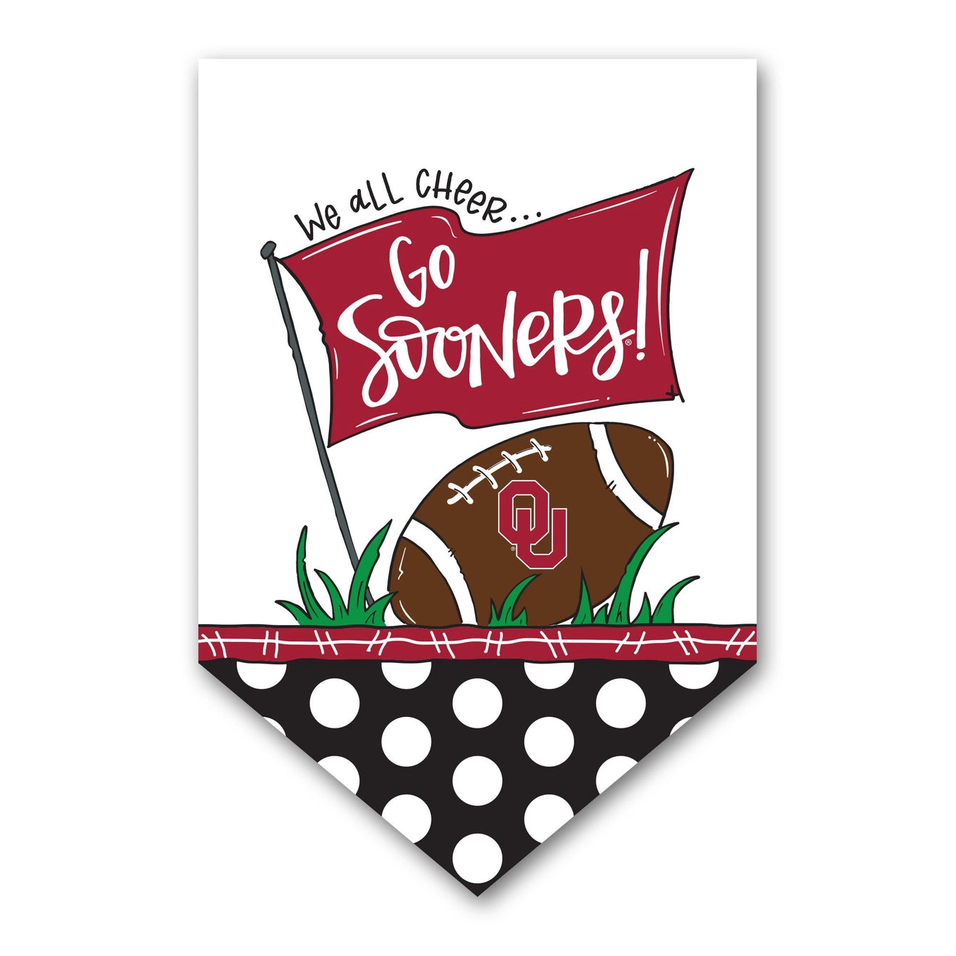 Magnolia Lane - Collegiate "We all Cheer" Flag
