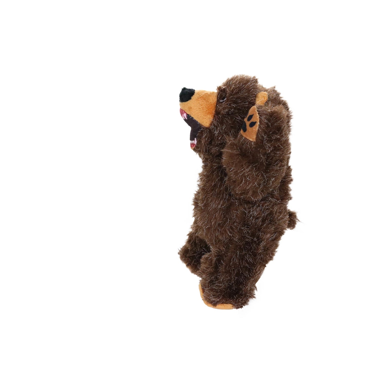 Tuffy Dog Toys - Mighty Junior Angry Animal Bear Plush Squeaky Dog Toy