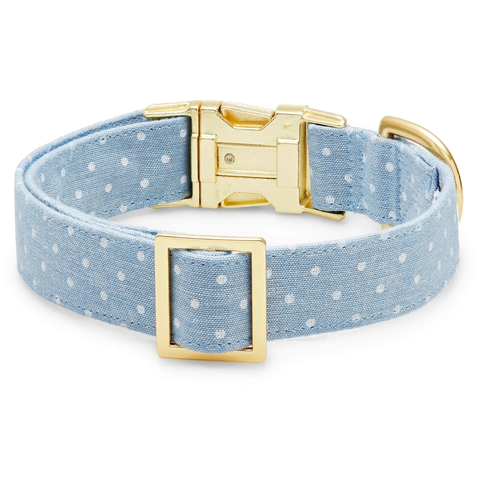 The Foggy Dog - Dog Collar Chambray Dots