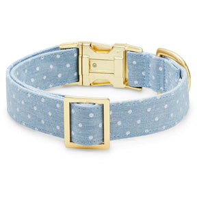 The Foggy Dog - Dog Collar Chambray Dots