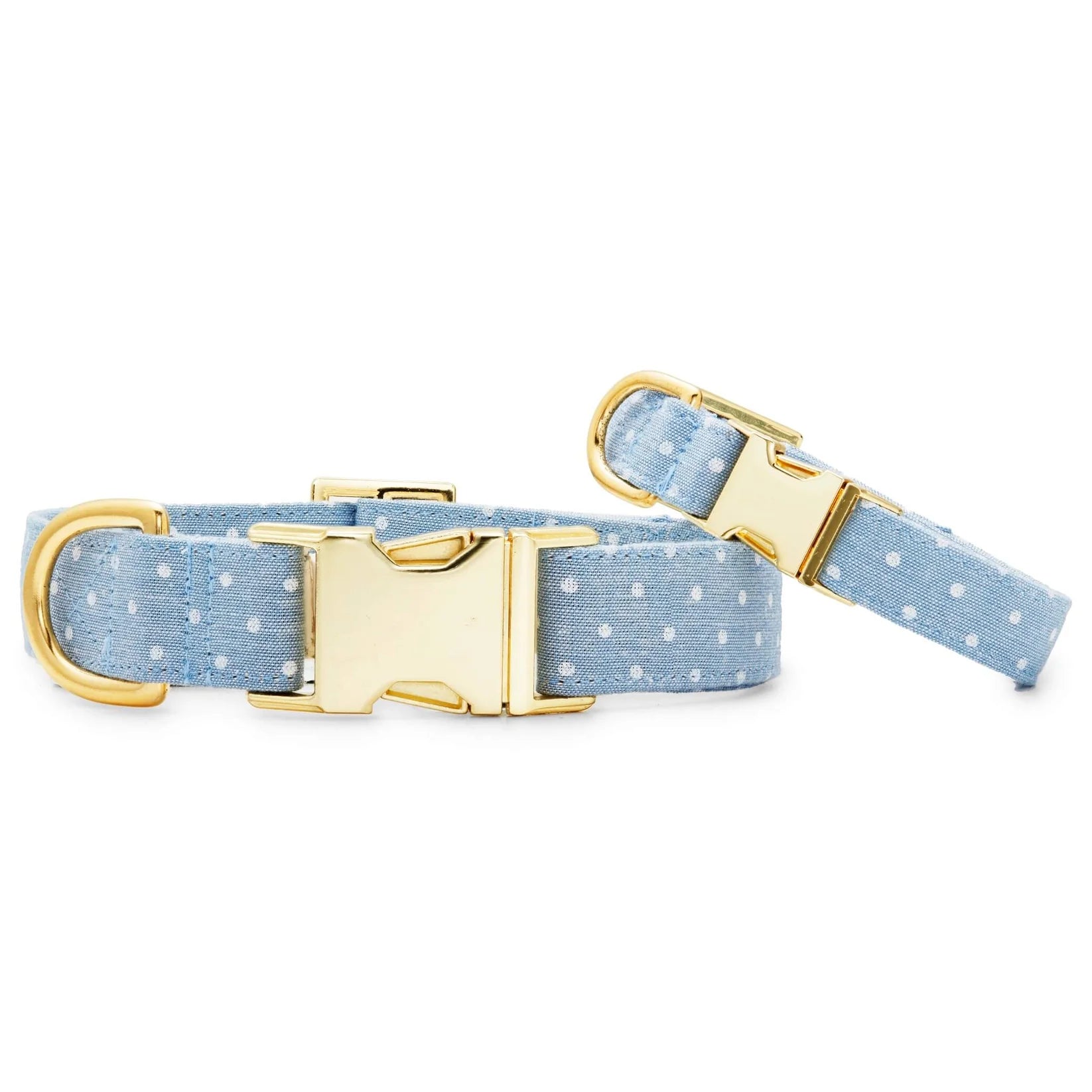 The Foggy Dog - Dog Collar Chambray Dots