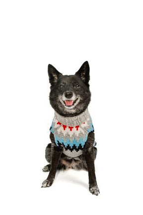 Chilly Dog - Dog Sweater Gray Chevron