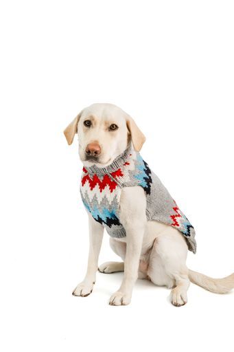 Chilly Dog - Dog Sweater Gray Chevron
