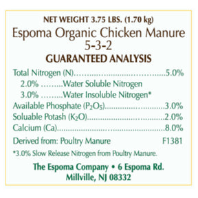 Espoma - Chicken Manure - Southern Agriculture 