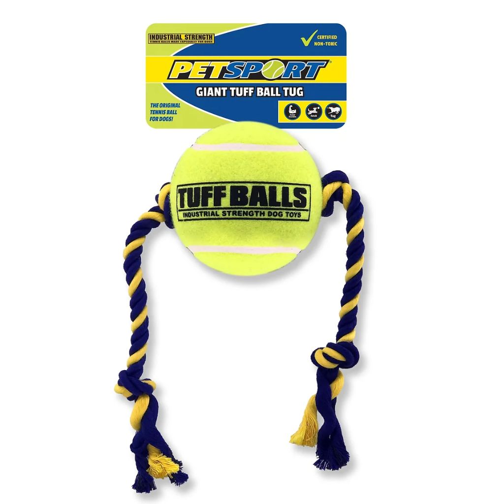 Petsport - Giant Tuff Ball Tug - Knotted 20" Rope With 4" Tuff Ball - Southern Agriculture 