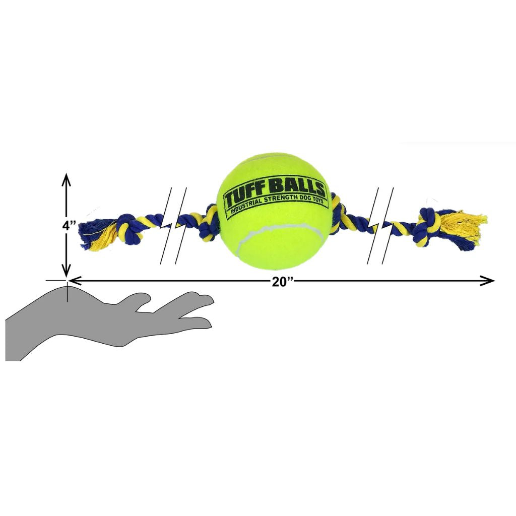 Petsport - Giant Tuff Ball Tug - Knotted 20" Rope With 4" Tuff Ball - Southern Agriculture 