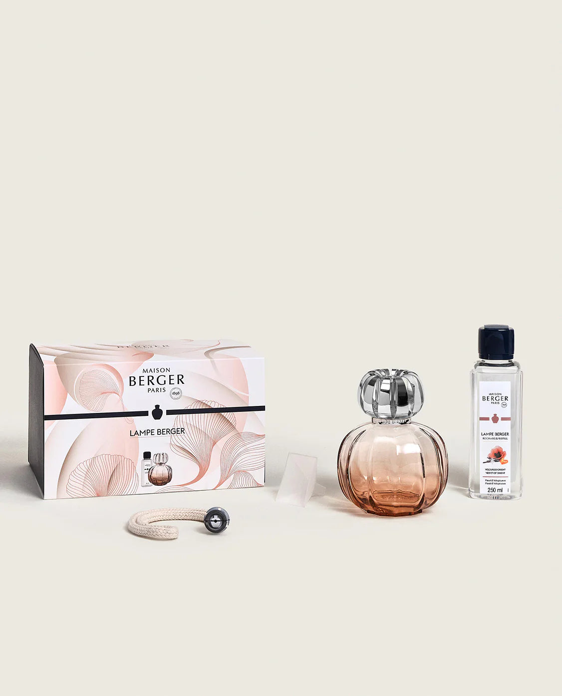 Maison Berger - Lampe Corali Pink + 250ml Velvet of Orient