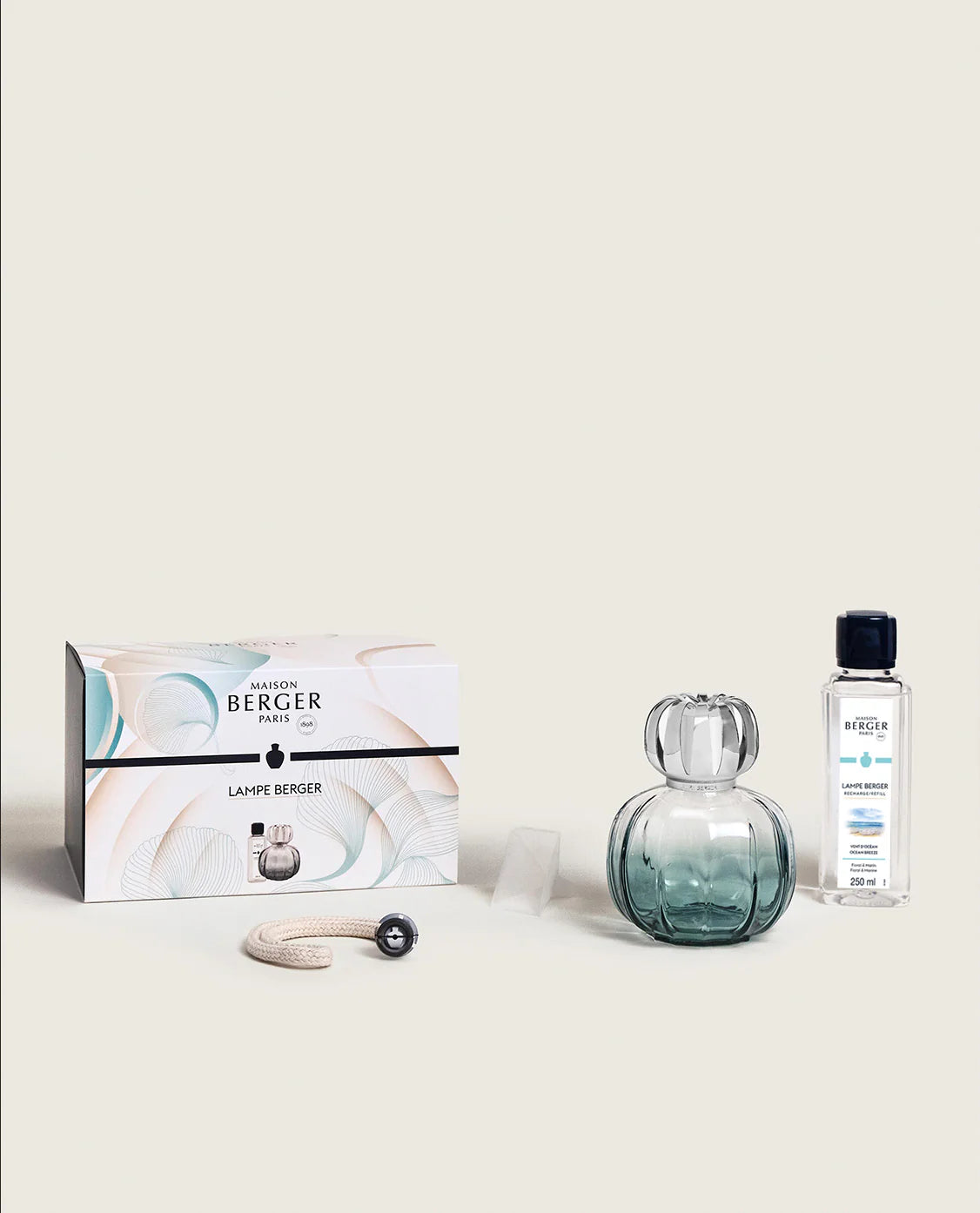 Maison Berger - Lampe Corali Green + 250ml Ocean Breeze