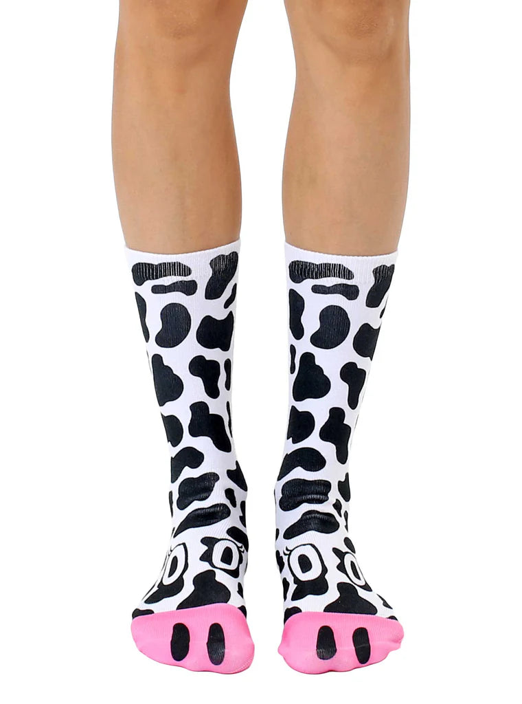 Living Royal - Socks Crew Novelty Graphic Cow Print