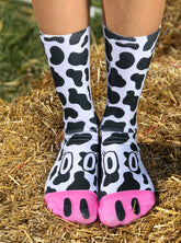 Living Royal - Socks Crew Novelty Graphic Cow Print