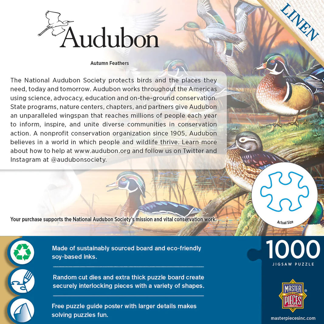 MasterPieces - Autumn Feathers by Audubon - 1000 Piece Jigsaw Puzzle