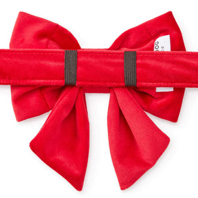 The Foggy Dog - Lady Dog Bow Cranberry Velvet