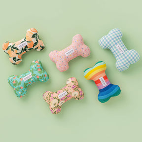 The Foggy Dog - Dog Toy Dog Bone Squeaky Peaches & Cream