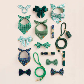 The Foggy Dog - Dog Collar Emerald Plaid