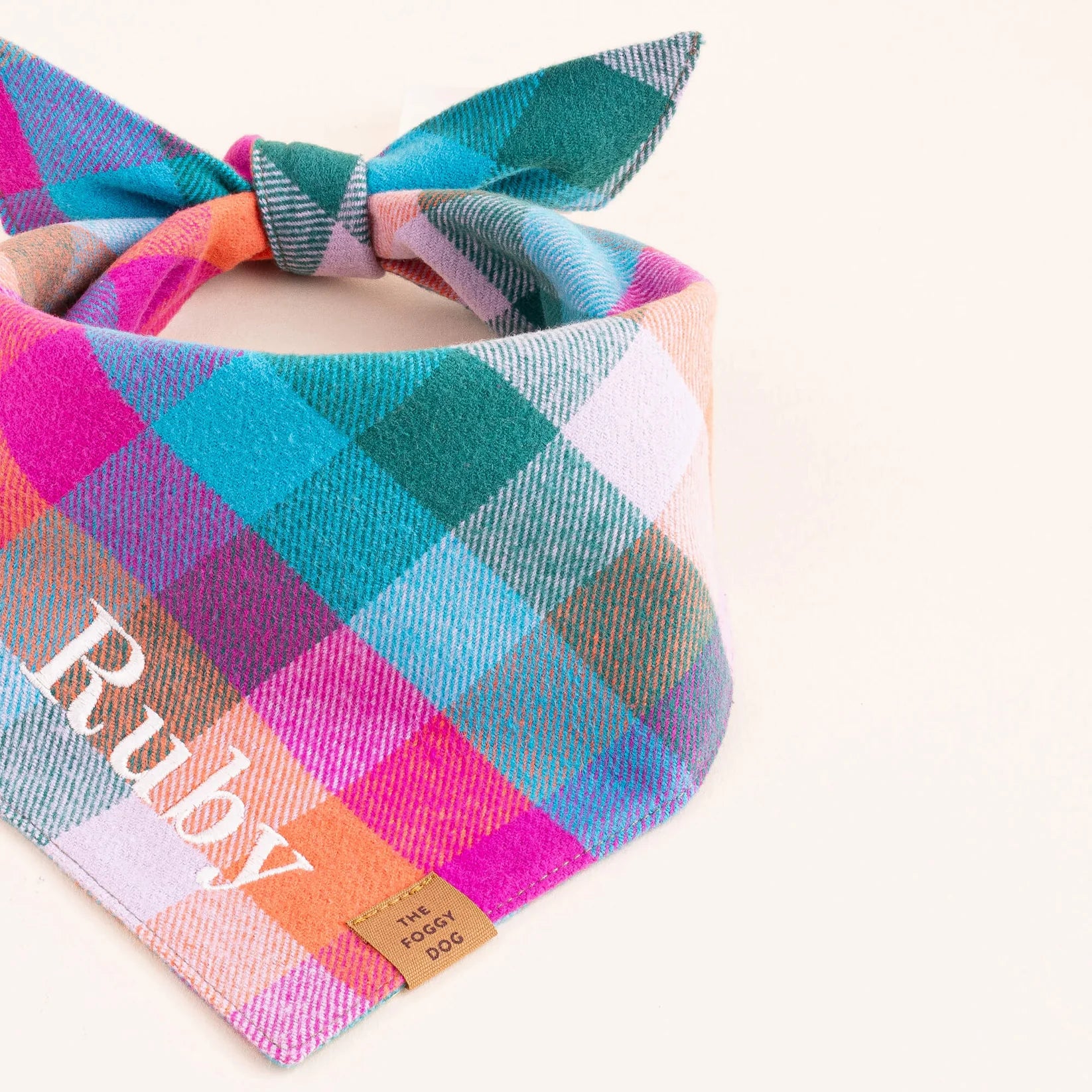 The Foggy Dog - Bandana Dog Color Pop Flannel Fall