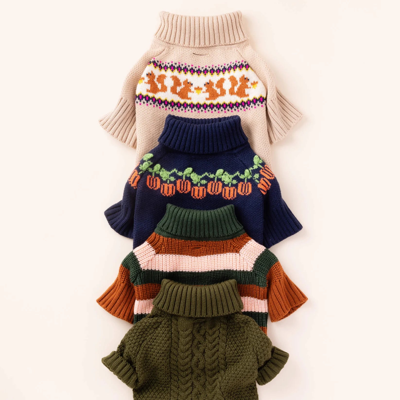 The Foggy Dog - Dog Sweater Cable Knit Olive