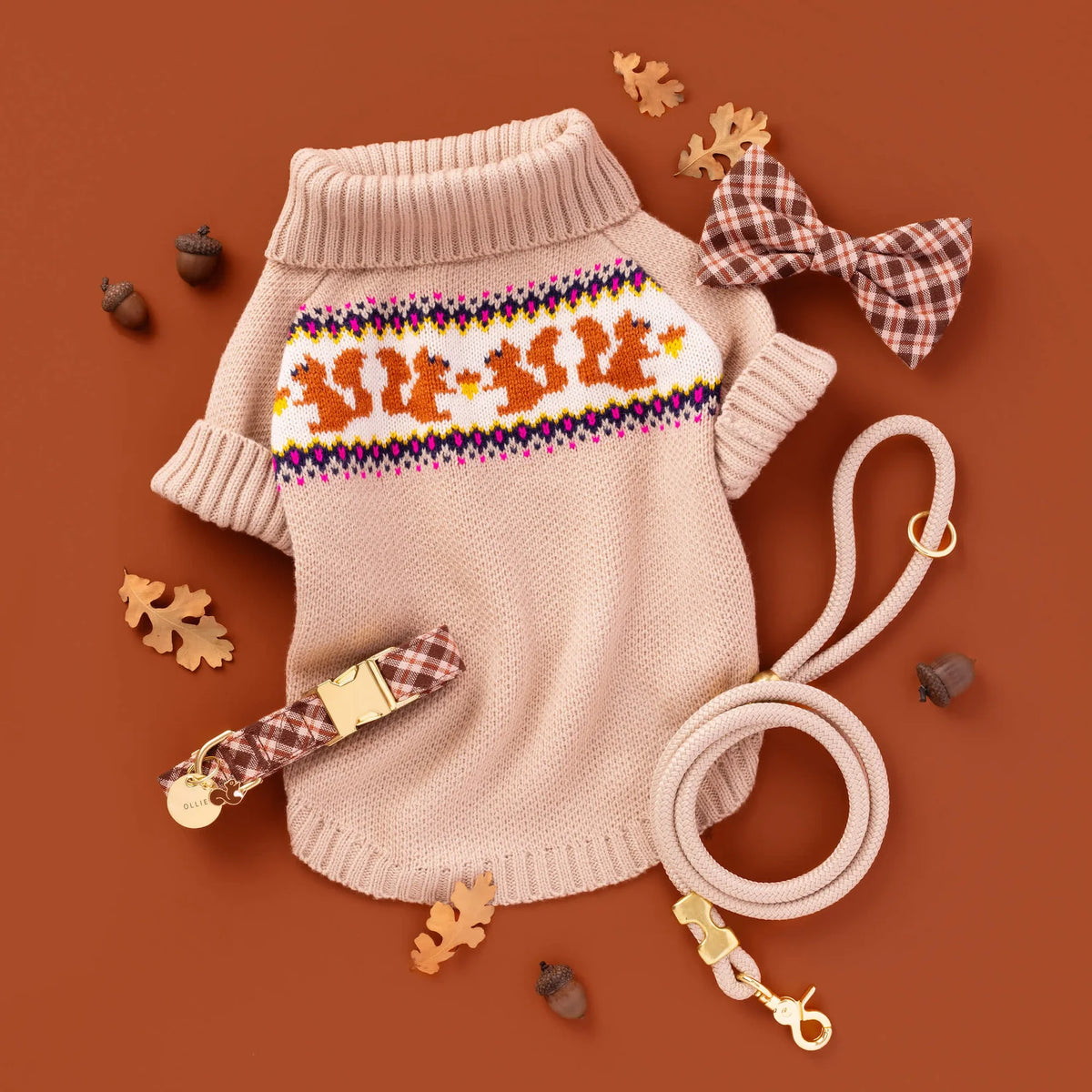The Foggy Dog - Dog Sweater Squirrel Cable Knit