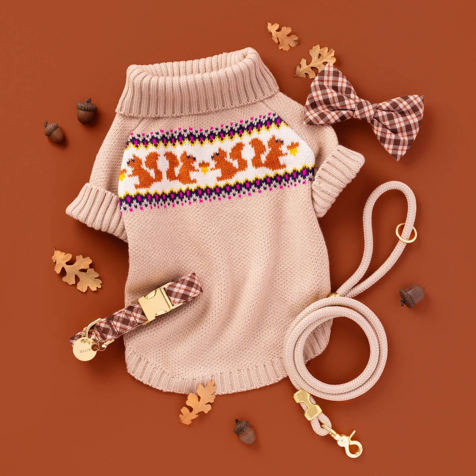 The Foggy Dog - Dog Sweater Squirrel Cable Knit