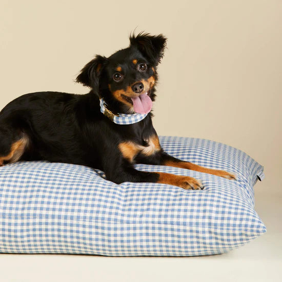 The Foggy Dog - Dog Bed Cloud Blue Gingham