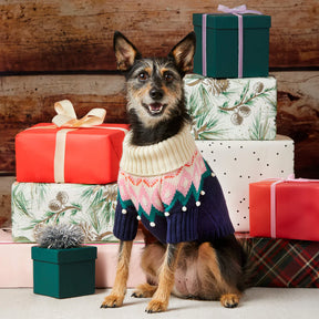 The Foggy Dog - Dog Sweater Fair Isle Bobble