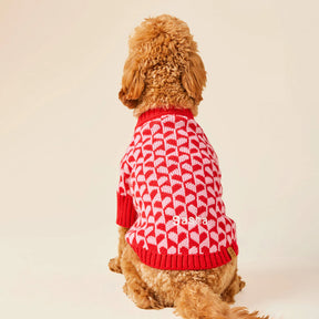 The Foggy Dog - Dog Sweater Heart Stripe