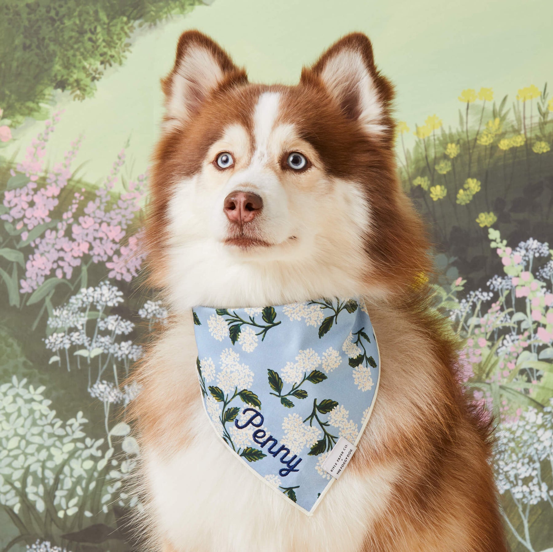 Foggy Dog - Bandana Dog Rifle Paper Co. x TFD Vintage Blossom
