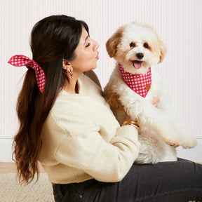 The Foggy Dog - Bandana Raspberry Gingham