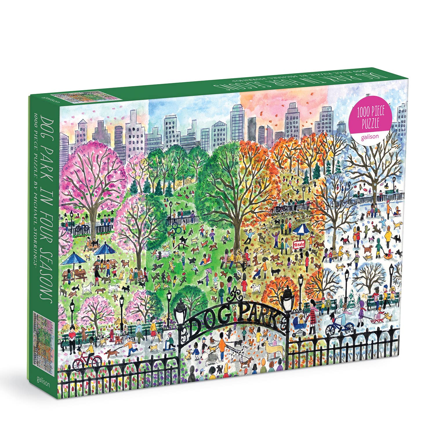Chronicle-Hachette Book - Puzzle Michael Storrings Dog Park in Four Seasons
