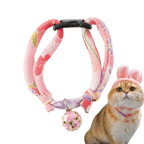 Moon-X USA - Cat Collar Chirimen With Clover