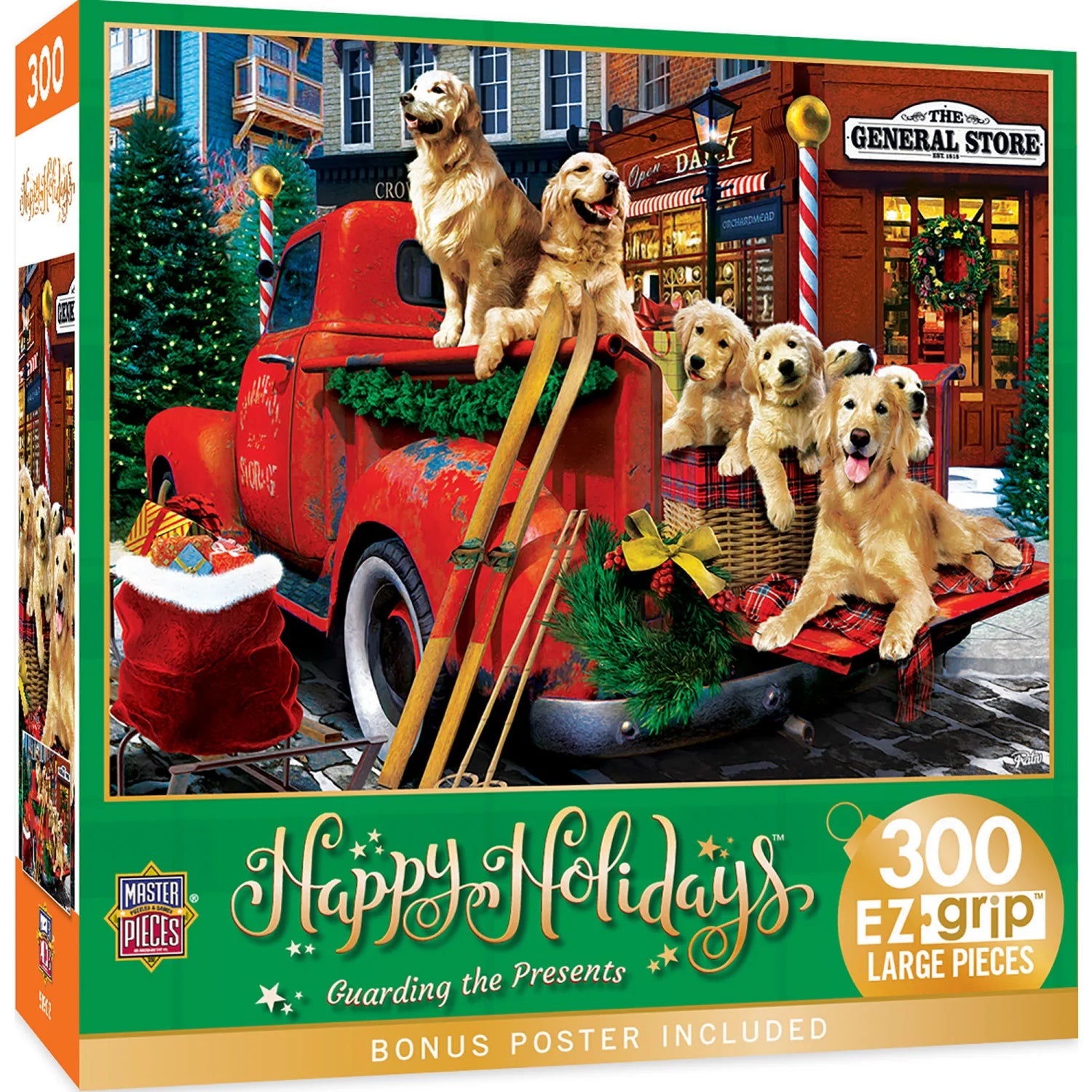 MasterPieces - Puzzle Guarding the Presents EZ Grip 300 Piece