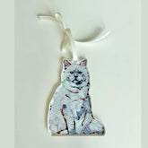 Chelsea McShane Art - Ornament Cat White Long Hair
