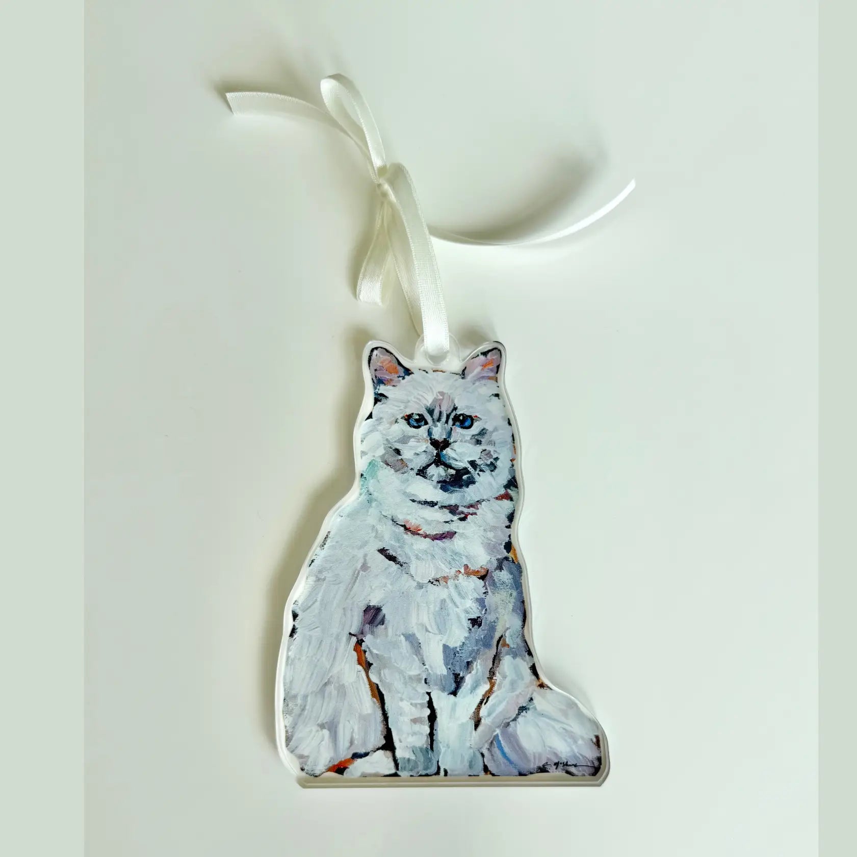 Chelsea McShane Art - Ornament Cat White Long Hair