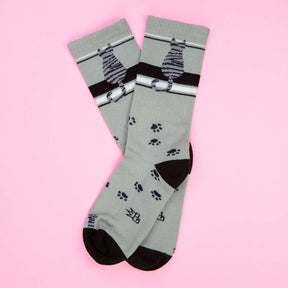 Gumball Poodle - Socks Cat Sitting Gray Tabby