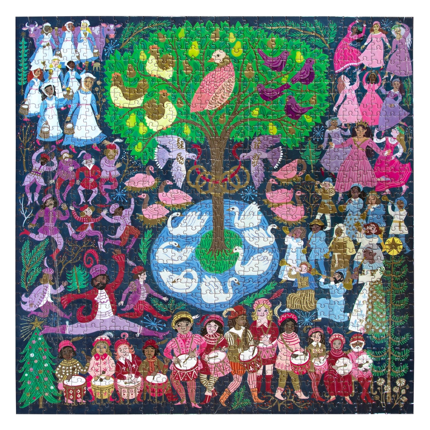 eeBoo - 12 Days of Christmas 1000 Piece Puzzle