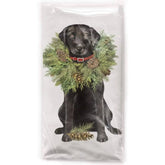 Mary Lake Thompson - Towel Dog Holiday Lab With Wreath