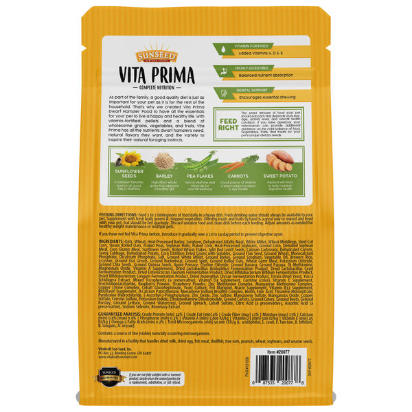Sunseed - Vita Prima - Dwarf Hamster Food