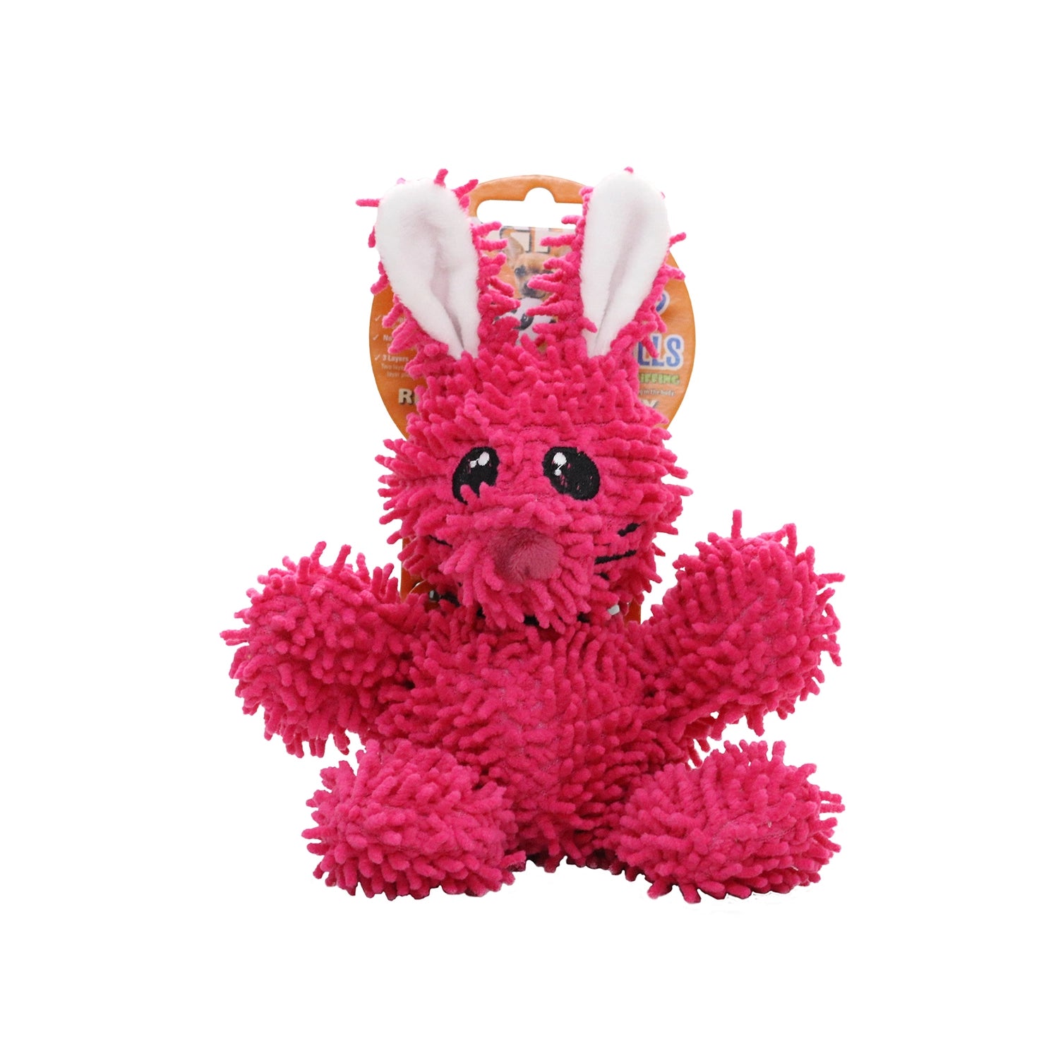 Tuffy Dog Toys - Mighty Junior Microfiber Ball Rabbit Squeaky Durable Toy