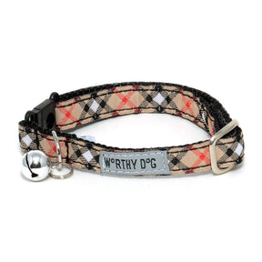The Worthy Dog - Cat Collar Bias Plaid