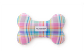 The Foggy Dog - Dog Toy Dog Bone Squeaky Blooming Plaid Spring