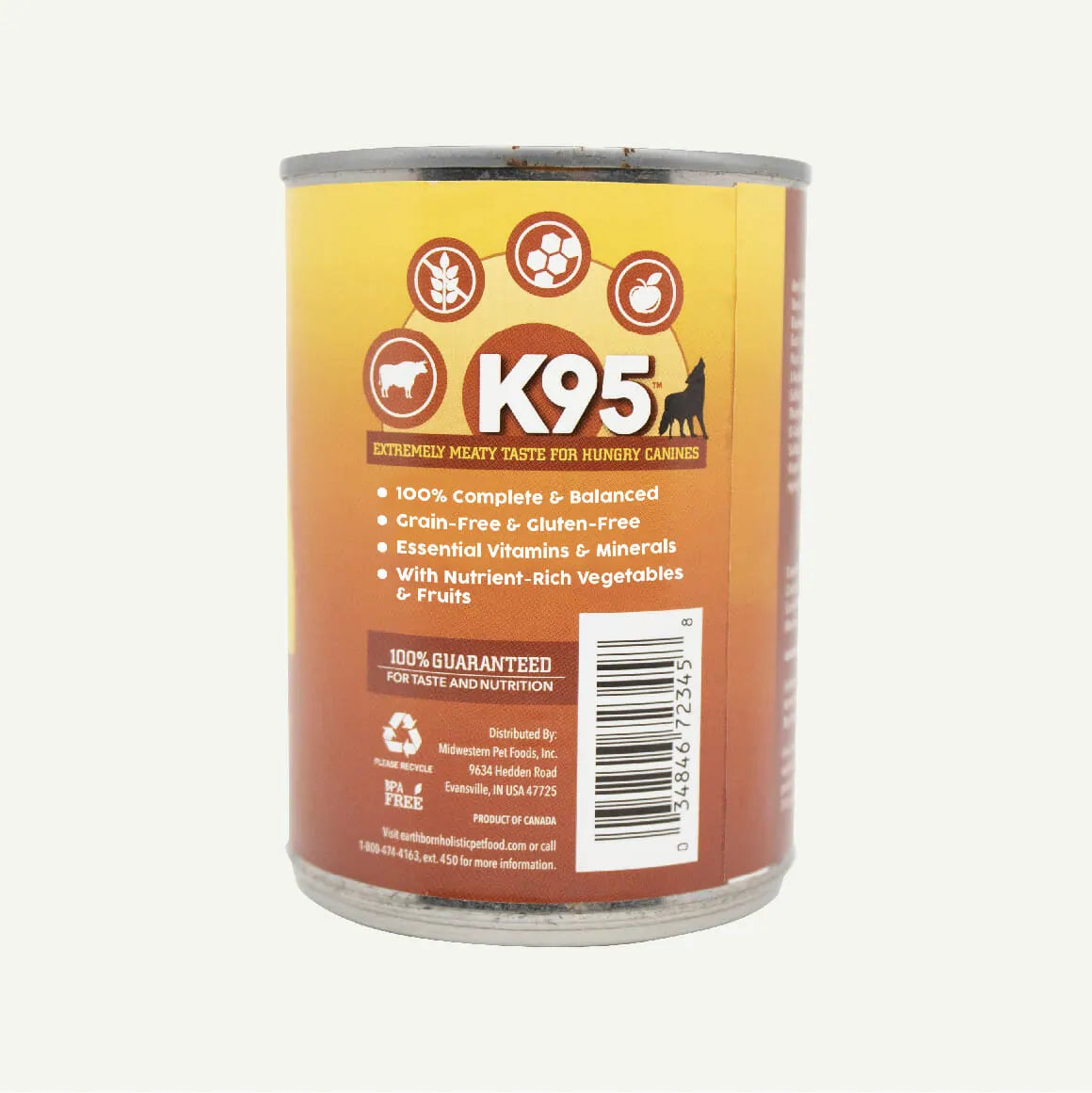 Earthborn Holistic - All Breeds, Adult Dog K95 Grain-Free Beef Recipe Canned Dog Food