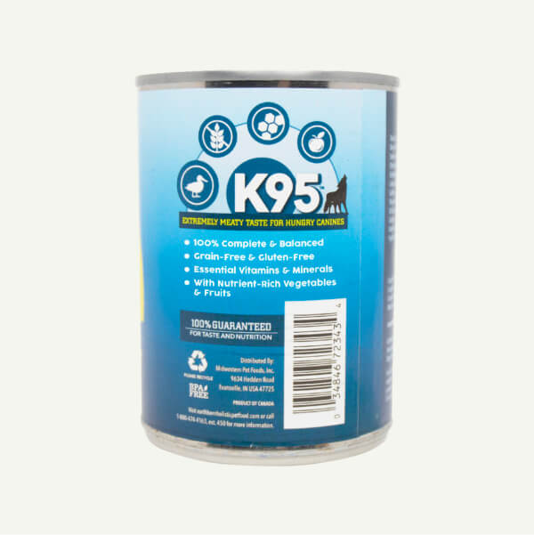 Earthborn Holistic - All Breeds, Adult Dog K95 Grain-Free Duck Recipe Canned Dog Food