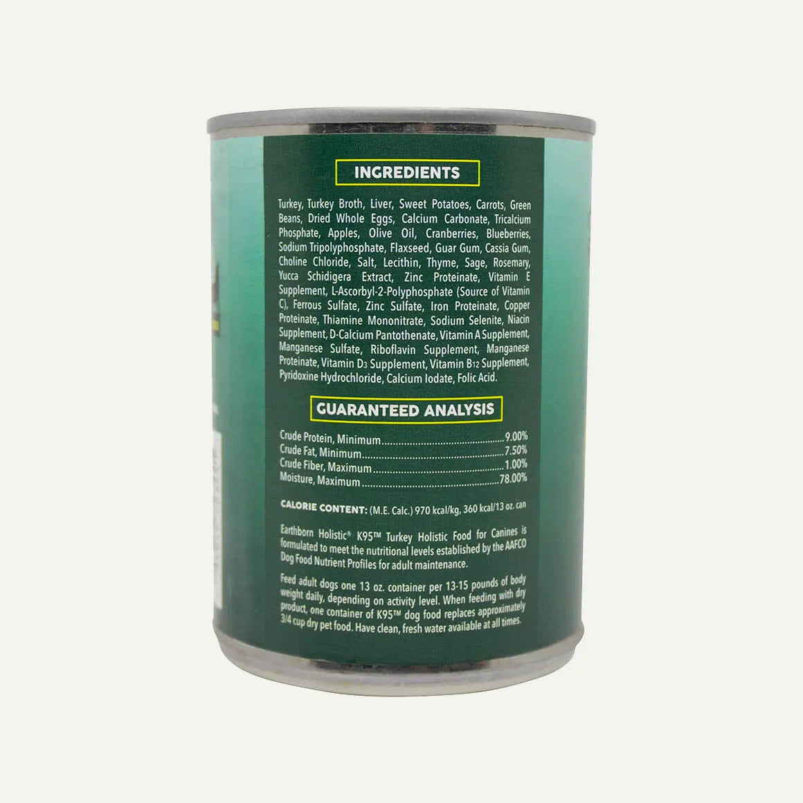 Earthborn Holistic - All Breeds, Adult Dog K95 Grain-Free Turkey Recipe Canned Dog Food - Southern Agriculture 