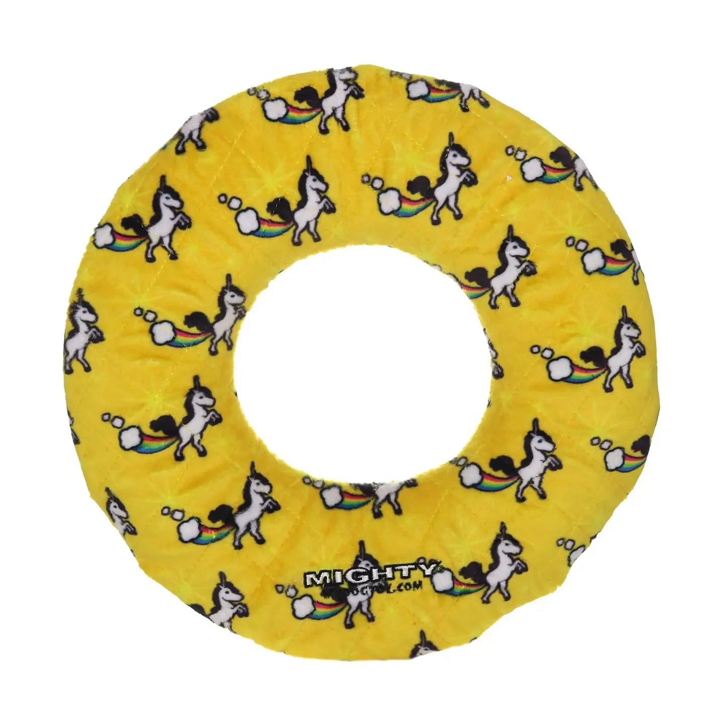 Tuffy Dog Toys - Mighty Ring No Stuffing Unicorn Print