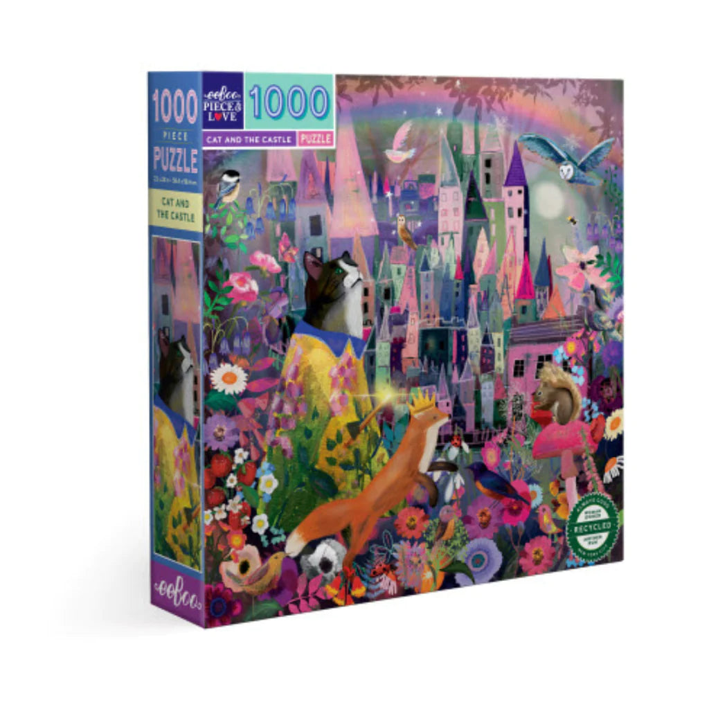 eeBoo - Cats and the Castle 1000 Piece Puzzle