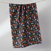 Geometry - Tea Towel Spooky Sweets Black