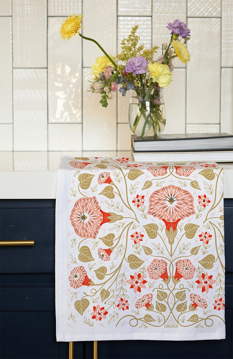 Gingiber - Tea Towel Blossom & Vine