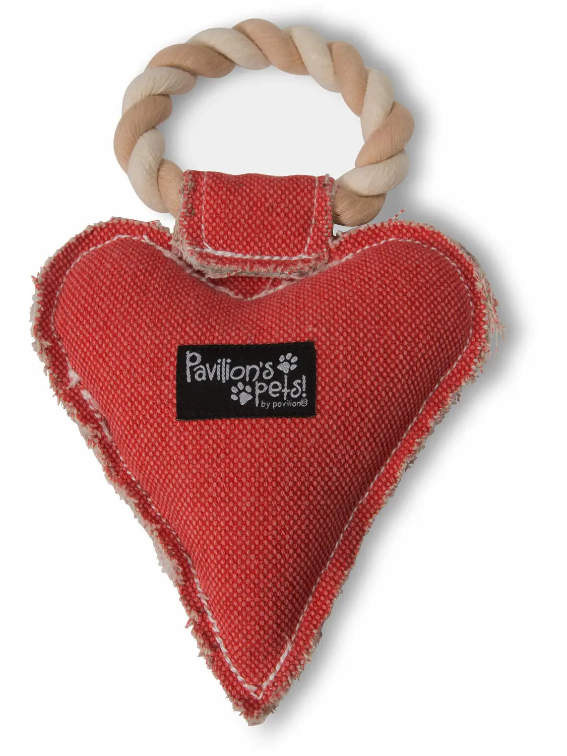 Pavilion Gift- "I Woof You" Heart Shaped Sturdy Canvas Dog Toy